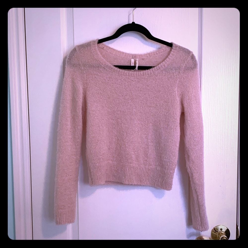 Frenchi pale pink shimmer sweater
